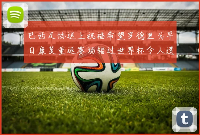 巴西足协送上祝福希望罗德里戈早日康复重返赛场错过世界杯令人遗憾